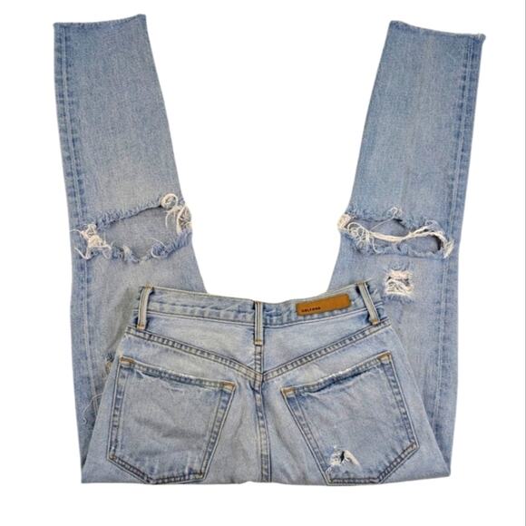 GRLFRND Karolina High Rise Destroyed Jeans GUC $248 Size 25     J1510 - Picture 3 of 8